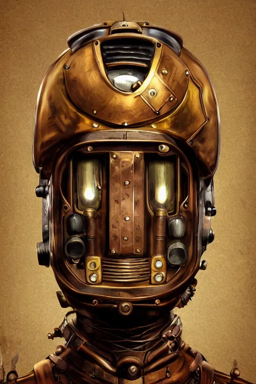 Image similar to steampunk helmet fantasy art mask robot ninja stylized digital illustration sharp focus, elegant intricate digital painting artstation concept art global illumination ray tracing advanced technology chaykin howard and campionpascale and cooke darwyn and davis jack