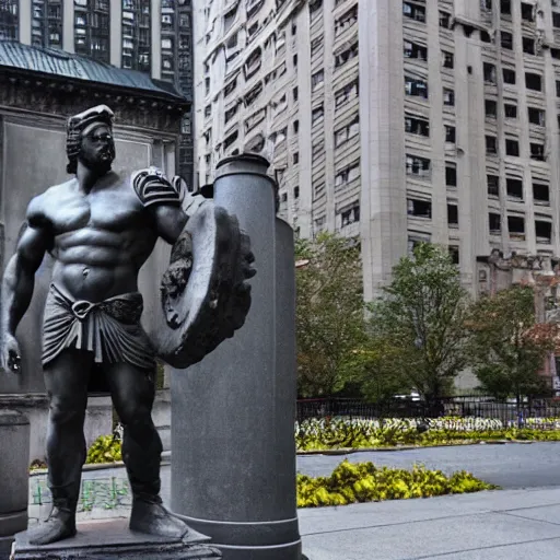 Prompt: Hercules in new york, in russia