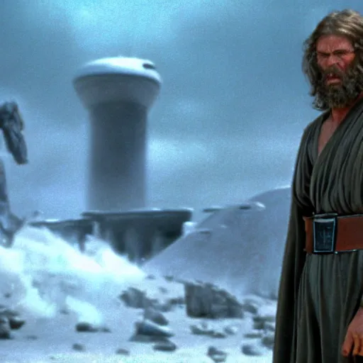 Image similar to a film still of goliath ( from the bible ) in star wars 1 9 7 7, realistic, photorealistic