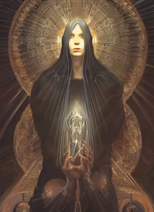 Image similar to album art divine holy glowing symbol spell , physically accurate, moody dynamic lighting, very very intricate, very very elegant, highly detailed, digital painting, artstation, HR GIGER, Hieronymus Bosch, Francis Bacon, concept art, smooth, very beautiful, sharp focus, illustration, art by artgerm and greg rutkowski and alphonse mucha