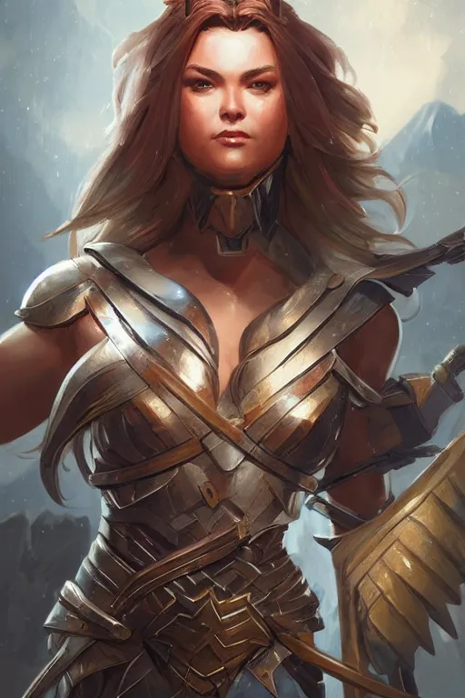 Image similar to amazon valkyrie athena, d & d, fantasy, portrait, highly detailed, headshot, digital painting, trending on artstation, concept art, sharp focus, illustration, art by artgerm and greg rutkowski and magali villeneuve