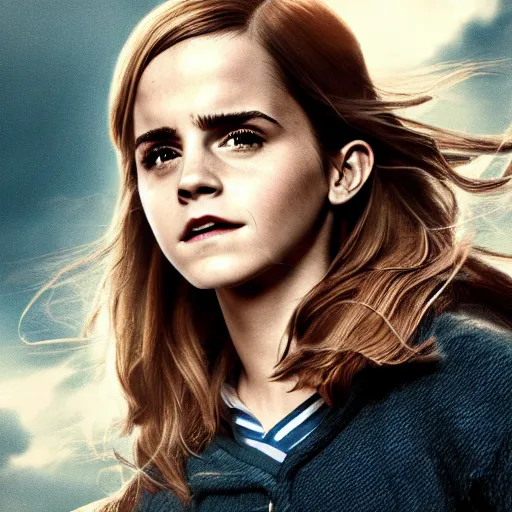 Prompt: digital art. emma watson as harry potter. extremely detailed. during golden hour. 4 k.