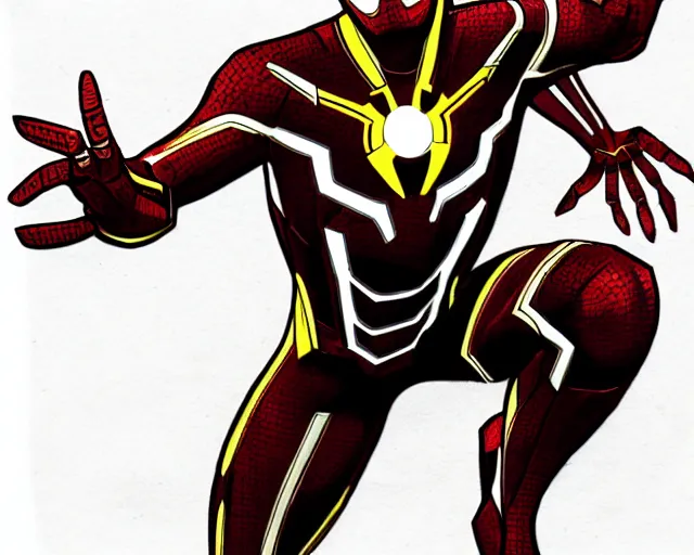 Image similar to sketch of the mcu iron spider