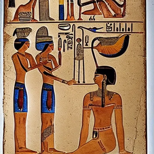 Prompt: Homoerotic Egyptian Hieroglyps