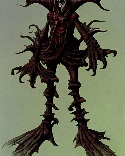 Image similar to male, dark jester by roger dean, by hr giger, hd, 8 k, highly detailed, sharpness