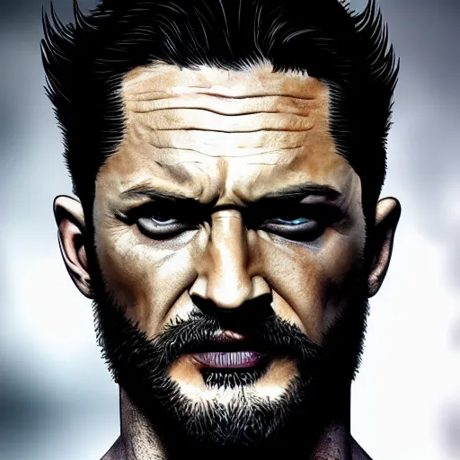 Image similar to Tom Hardy as wolverine 4K quality Photorealism