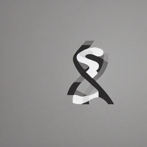 Prompt: concept design logo minimalist abstract black and white s letter