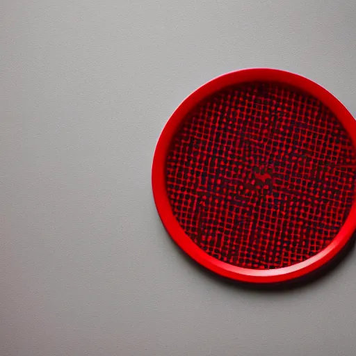 Image similar to red laser grid, on a plate