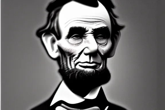 Prompt: abraham lincoln unhinging his jaw for no reason