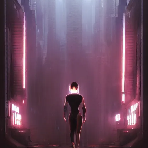 Image similar to lost souls feeding the eternal machine, legendary epic shot, blade runner style, philosophical fiction, low camera angle, dawn, by artgerm, ed repka, cloverfield movie, julie bell, beeple and Greg Rutkowski, airbrush, science fantasy, 50s, concept art, matte painting, Smooth gradients, octane render, 8k, High contrast, duo tone, depth of field, volumetric lightning, very coherent artwork