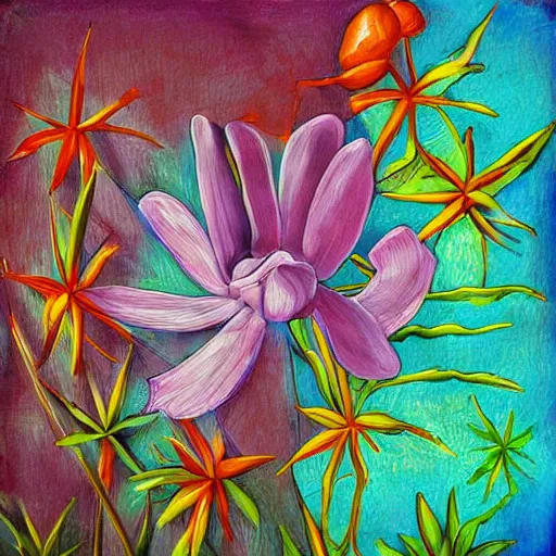 Image similar to surreal summer magnesium, art by Sandra Pelser