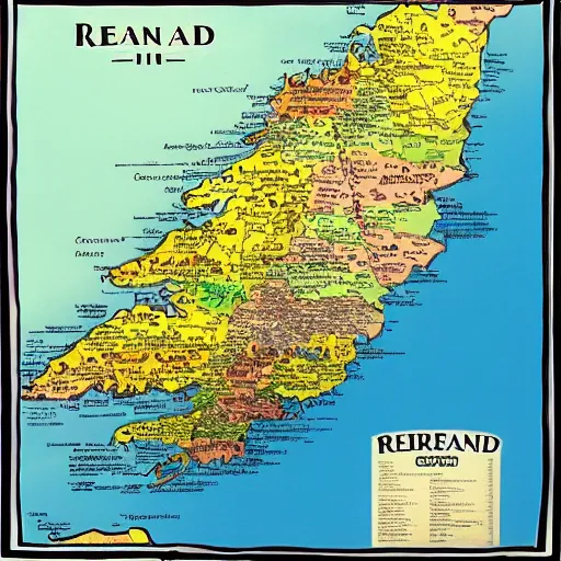 Prompt: Map of Ireland