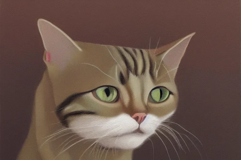 Prompt: cat portrait artwork by tim eitel