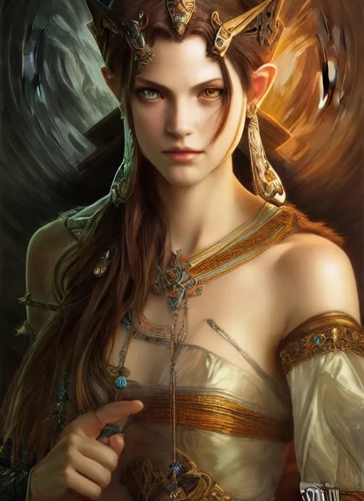 Image similar to perfectly detailed twilight princess!! blessed by nature with ever - increasing physical mental perfection, symmetrical! intricate, sensual features, highly detailed, biblical divine holy perfection!! digital painting, artstation, concept art, smooth, sharp focus, illustration, art by artgerm and greg rutkowski and alphonse mucha