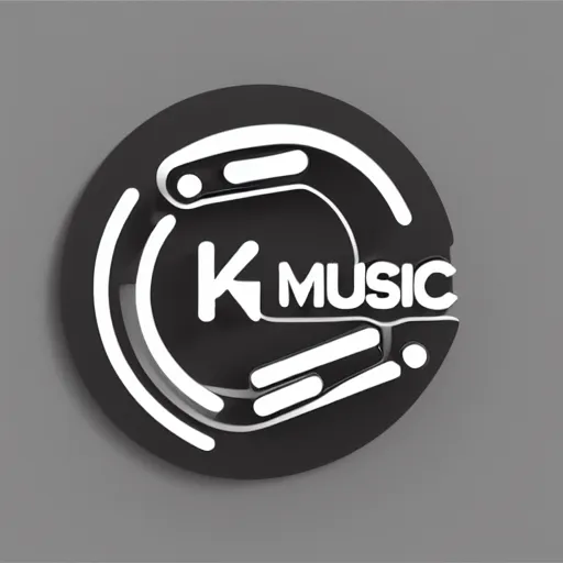 Image similar to a logo for a music producer by viktor kadic, digital 3 d, black background, trending on artstation