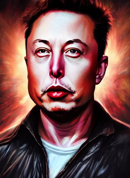 Prompt: ( ( ( hyperrealist cg an epic fantasy comic book style portrait painting of elon musk ) ) ) by ron arad, spacex, mars mission, fantasy, photorealistic, octane render, vibrant colors, unreal engine, dynamic lighting, perfect factions, very detailed faces, trending on artstation, poster, volumetric lighting, 4 k, award winning