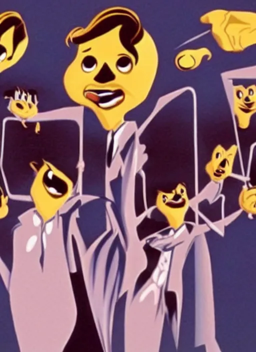 Prompt: a cinematic still from Scream (1996) as an animated Disney movie from 1993, highly detailed