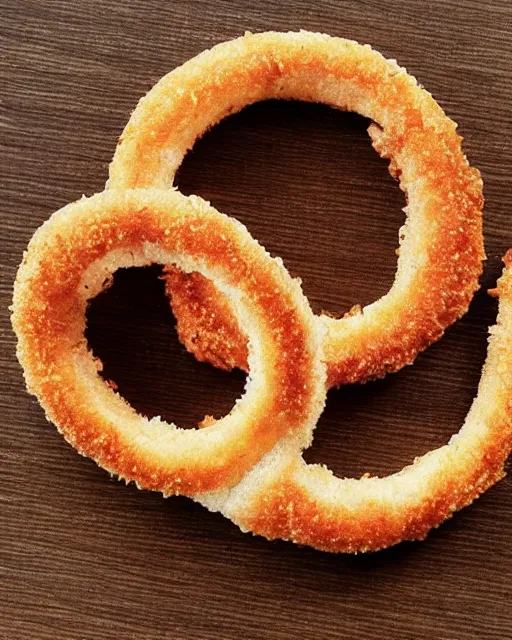 Prompt: An onion ring figure of eight, infinite