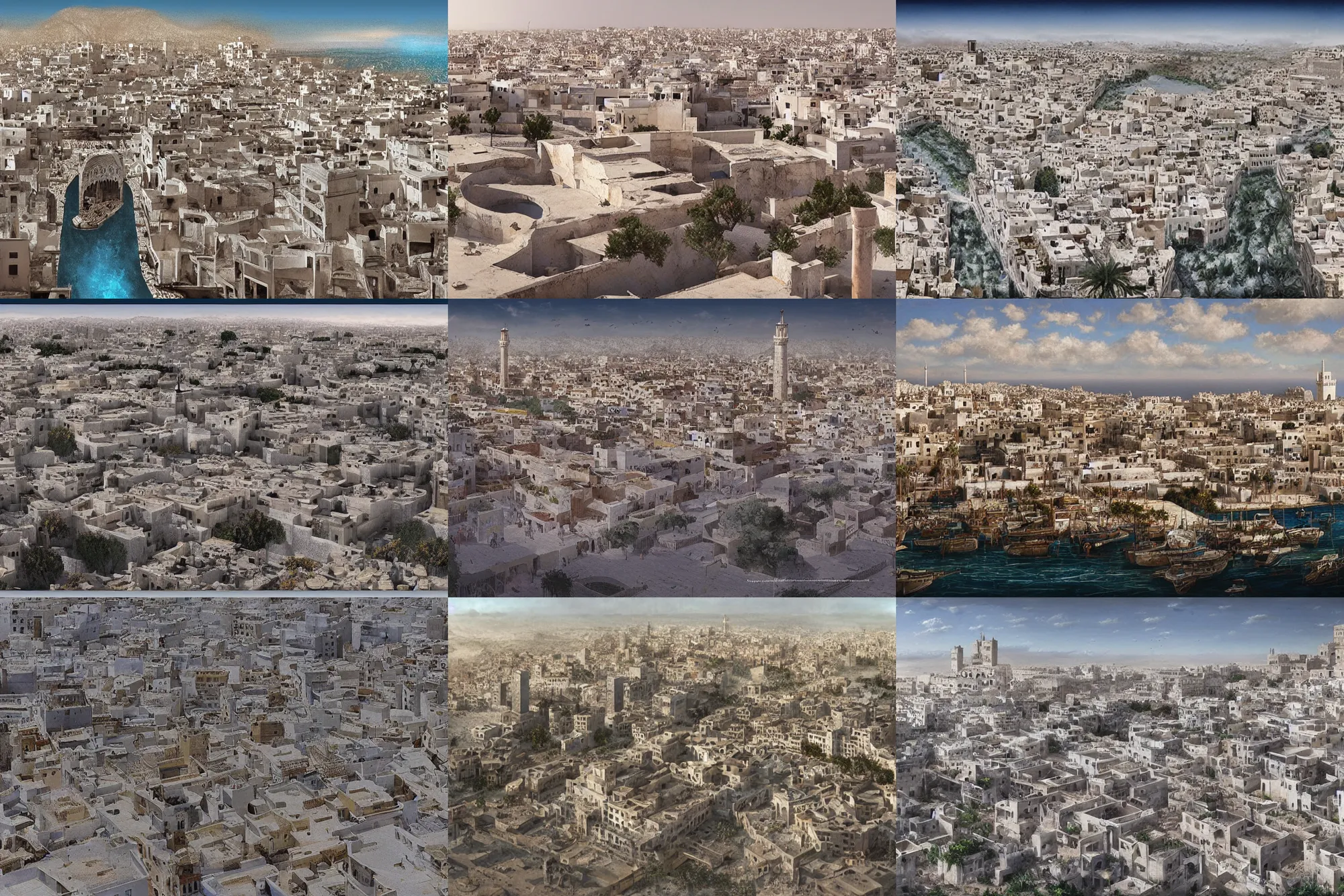 Prompt: tunis, hyper detailed semirealistic matte painting