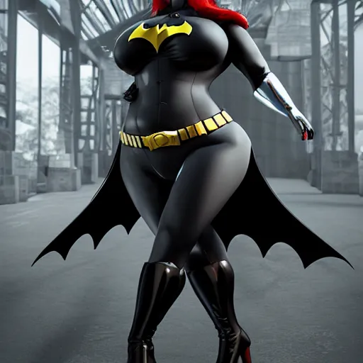 Prompt: big curvy batman woman, super realistic, super detailed, high octane, photorealistic, rendering 8 k, 8 k octane, unreal engine