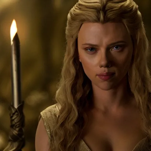 Image similar to scarlett johansson as galadriel