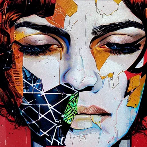 Image similar to The most beautiful person in the world, by MARVEL comics and Sandra Chevrier