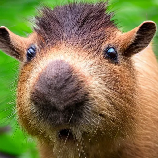 Prompt: coconut with the face of a capybara