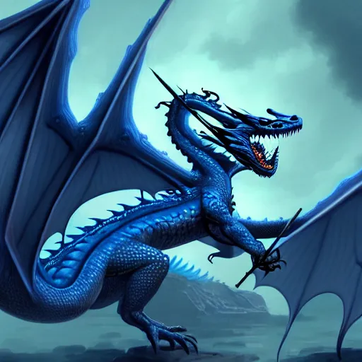 a singular blue scale from a dragon, just a single | Stable Diffusion ...