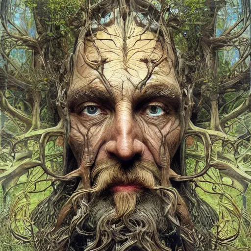 Prompt: portrait of Treebeard made with lush branch by Jeff Easley and Peter Elson + beautiful eyes, beautiful face + symmetry face + border and embellishments inspiried by alphonse mucha, fractals in the background, galaxy + baroque, gothic, surreal + highly detailed, intricate complexity, epic composition, magical atmosphere + masterpiece, award winning + trending on artstation
