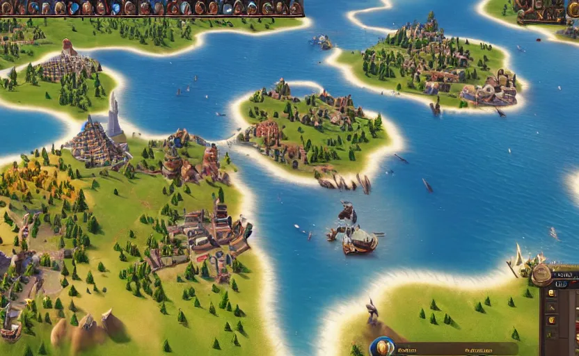 Image similar to “screen shot of civilization 6”