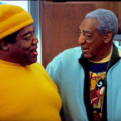 Image similar to fat albert talking to bill cosby