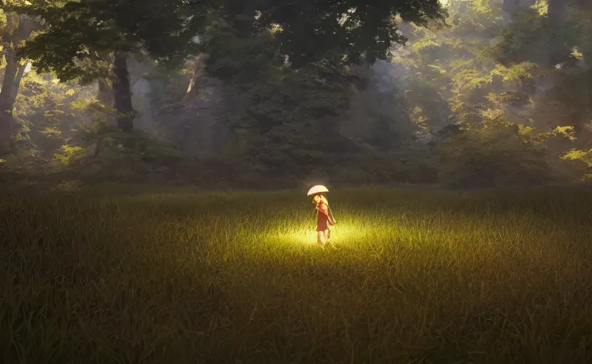 Prompt: a film still Grave of the fire flies, medium shot, waist up, studio Ghibli, Pixar and Disney animation, sharp, Rendered in Unreal Engine 5, anime key art by Greg Rutkowski, Bloom, dramatic lighting