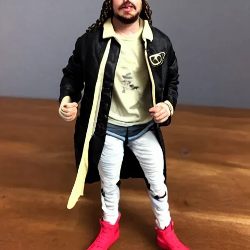 Prompt: post malone action figure, craigslist photo