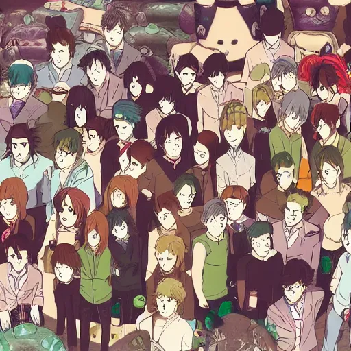 Image similar to anime version of Dance Gavin Dance