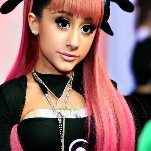 Prompt: Ariana Grande at anime convention
