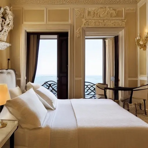 Prompt: bedroom at extremely expensive hotel in ancient greece. high - fashion boutique hotel. detailed beautiful photography.