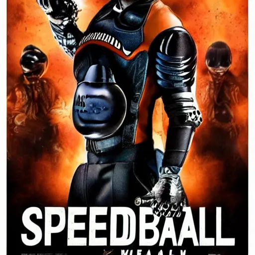 Prompt: speedball robbie baldwin, live action, movie poster,,