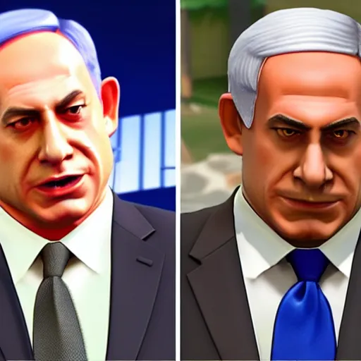 Image similar to Benjamin Netanyahu in Fortnite