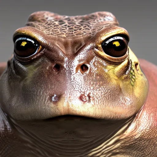Prompt: hyperrealistic mixed media image of ( bullfrog ) with face info wars alex jones, stunning 3 d render inspired art by xiang duan and thomas eakes, perfect facial symmetry, hyper realistic texture, realistic, highly detailed attributes and atmosphere, dim volumetric cinematic lighting, 8 k octane detailed render, post - processing, masterpiece,
