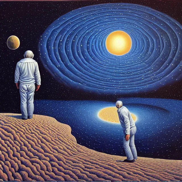 Prompt: an oil on canvas portrait of a beyond the cosmos, cosmic horror, rob gonsalves, high detail