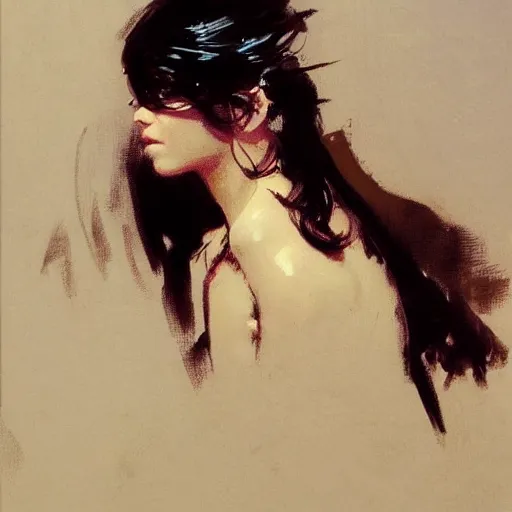 Prompt: alita, intricate, elegant, highly detailed, greg manchess, mucha, liepke, ruan jia, jeffrey catherine jones, ridley scott