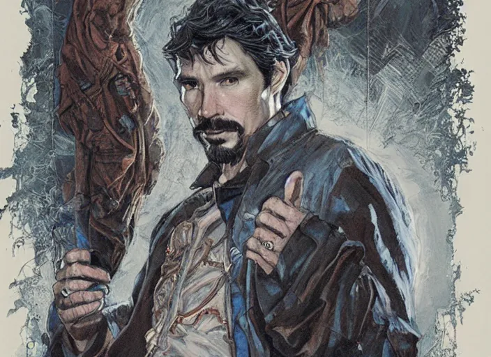 Image similar to a highly detailed ( ( ( ( ( gorilla ) ) ) ) ) portrait of stephen strange, james gurney, james jean