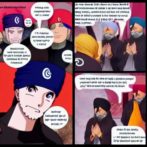 Image similar to naruto as a religious sikh