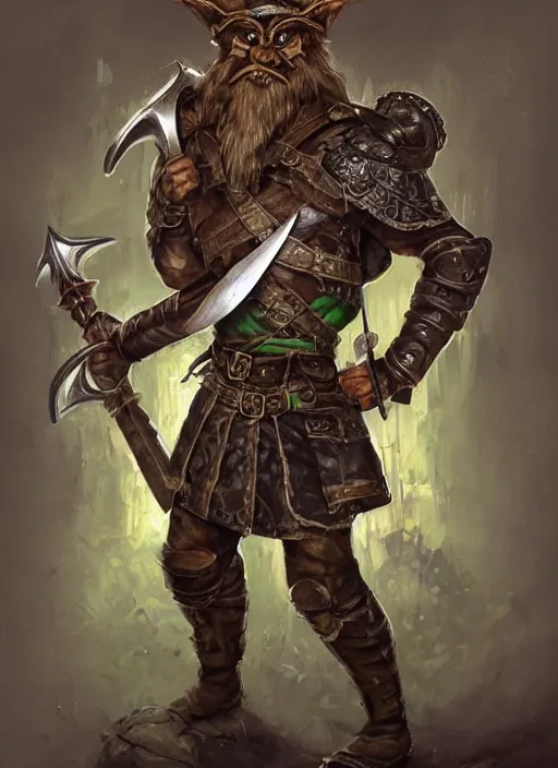 Image similar to strong young man, photorealistic bugbear ranger holding sword, fire magic, black beard, dungeons and dragons, pathfinder, roleplaying game art, hunters gear, jeweled ornate leather and steel armour, concept art, character design on white background, by norman rockwell, makoto shinkai, kim jung giu, artstation trending, poster art, colours red and green