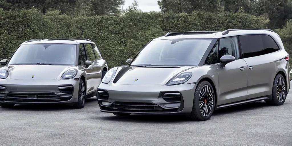 Prompt: “2021 Porsche Minivan, ultra realistic, 4K”