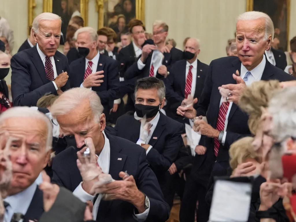 Image similar to Joe Biden attending a secret socialist meeting, highly detailed, 4k