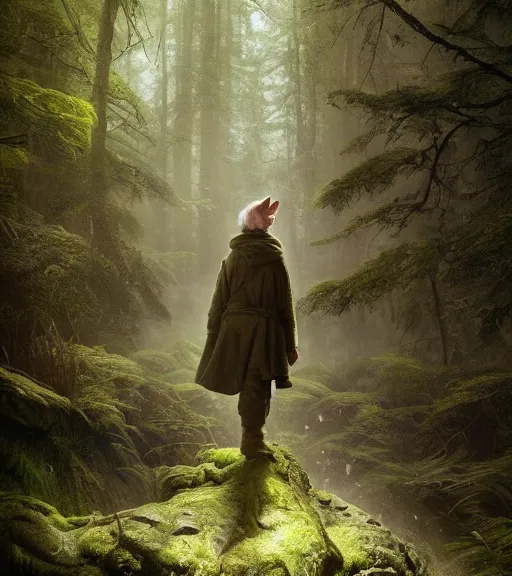 Image similar to 5 5 mm photo of a real life yoda in a forest. magical atmosphere. art by greg rutkowski. lifelike. very detailed 8 k. intricate. soft light. nikon d 8 5 0.