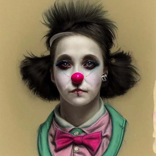 Image similar to clowncore pastel punk young hospital nurse wearing stylish uniform. detailed, portrait, 8 k, artwork by jean - baptiste monge