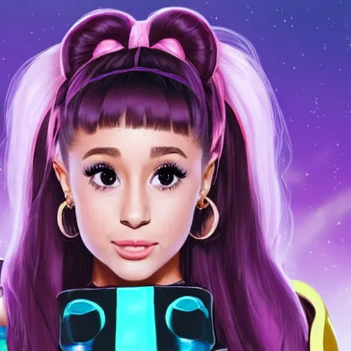 Prompt: ariana grande as a poggers champion