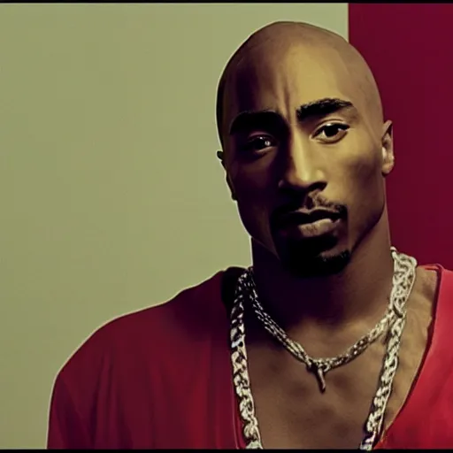 Image similar to Tupac Shakur, screenshot from a 2012s anime